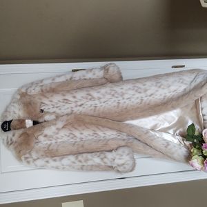 Dennis Basso Faux Lynx Coat